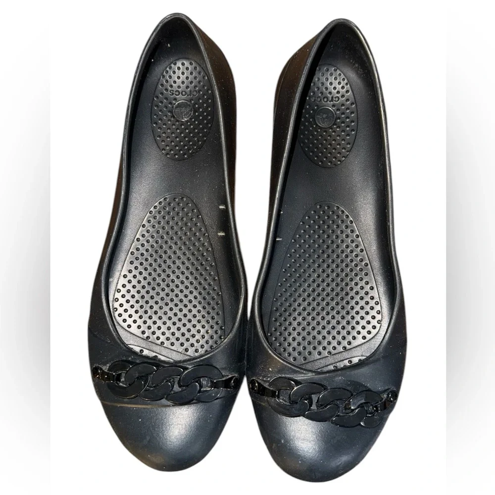 CROCS Gianna Black Ballet Flats Women’s Size 8